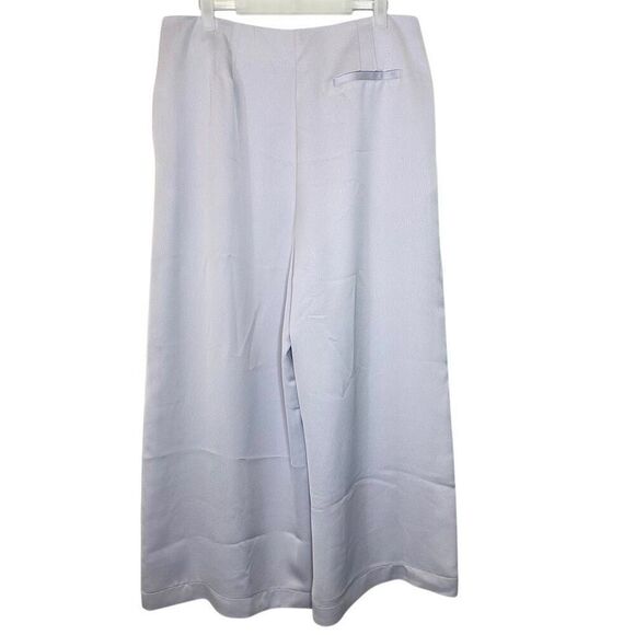 Topshop High Rise Button-fly Wide Leg Cropped Culotte Pants Light Lavender Sz 12 - Picture 2 of 6